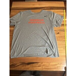Georgia Bulldogs Shirt Men 2XL XXL Gray Nike Dri-Fit Crewneck